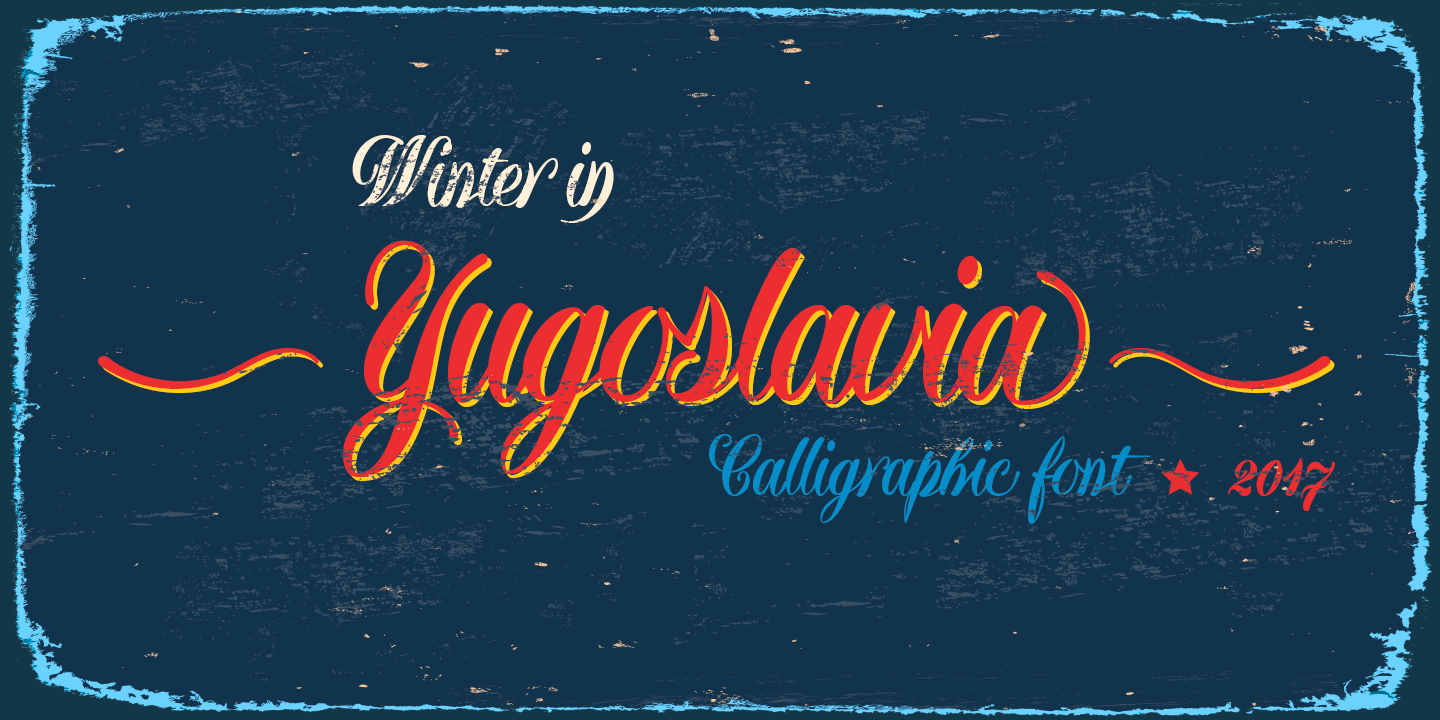 Пример шрифта Yugoslavia